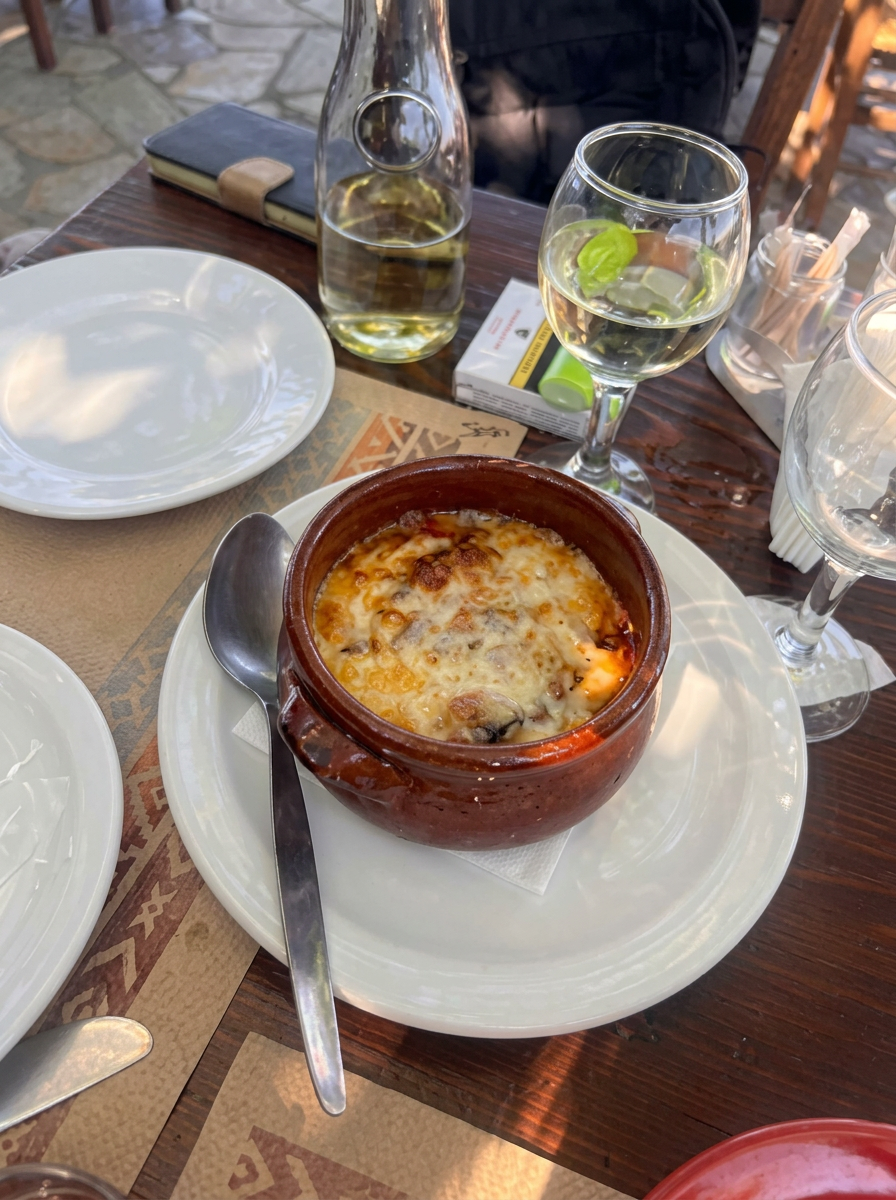 Melanzani baked in the wood-fire oven